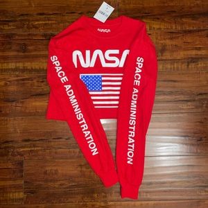 NASA Long Sleeve Crop Top